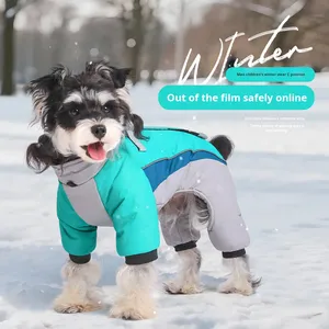 Jaket Anjing Musim Gugur Musim Dingin Baru, Bahan Fleece Hangat, Polos Kasual Sport, Anti Angin, Empat Kaki, Bahan Poliester, Dilengkapi Tali Reflektif - Product Image 4