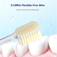 Brosse à dents en plastique lisse et respectueuse de la peau, poils denses résistants à l'usure, poignée confortable pour le brossage des dents matin et soir en famille