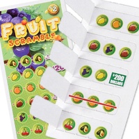 Pull Tabs Instant Win Custom Break Open Billets de jeu Conception d'impression numérique Règles gagnantes