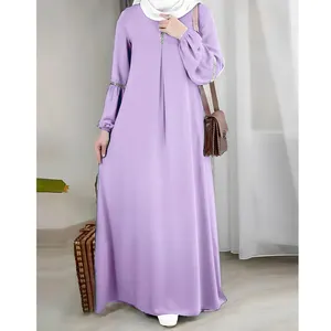 Crew Neck Embroidery Sequin Ladies Clothing Wholesale Best Abaya Women Muslim Dress Turkey 2023 Long Dress For Women Muslim