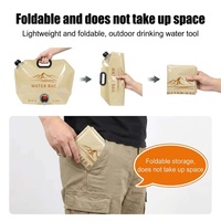 Sac de douche solaire 10L pour le camping, sac de chauffage d'eau portable pour l'extérieur avec pomme de douche et poignée