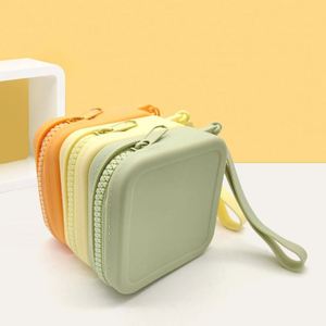 Fashionable Silicone Coin Purse With Zipper Closure <b>Wrist</b> <b>Strap</b> Mini Size Water Resistant & Washable Portable Promotional Gift - Product Image 1