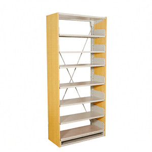 <span class=keywords><strong>Bibliothèque</strong></span> Simple <span class=keywords><strong>Bibliothèque</strong></span> Latérale avec Hauteur Réglable <span class=keywords><strong>Étagère</strong></span>s <span class=keywords><strong>En</strong></span> Métal et Cadre Extérieur <span class=keywords><strong>En</strong></span> <span class=keywords><strong>Bois</strong></span> Offre Spéciale <span class=keywords><strong>Bibliothèque</strong></span> Meubles Double Face - Product Image 1