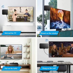 <span class=keywords><strong>Antenne</strong></span> <span class=keywords><strong>TV</strong></span> numérique 4K 150 Miles Booster DVB-T <span class=keywords><strong>Antenne</strong></span> HD plate intérieure active 28DBi à gain élevé pour boîtier <span class=keywords><strong>TV</strong></span> VHF UHF Réglage plat - Product Image 5