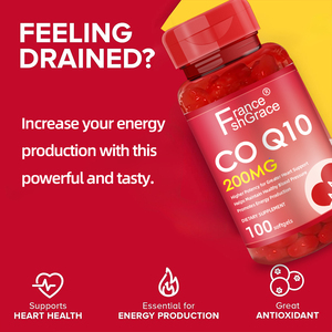 Customized Logo <b>CoQ10</b> <b>200mg</b> Softgels Dietary Supplement for Heart Health Support Healthcare <b>CoQ10</b> Supplement for Men and Women - Product Image 5