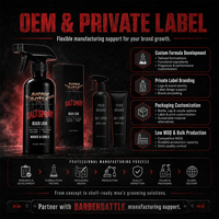 Capacité de production en série de 20 ans, BARBERBATTLE, spray au sel marin parfumé personnalisé en usine, 250 ml, 8,8 oz, sans étiquette ou avec votre propre étiquette