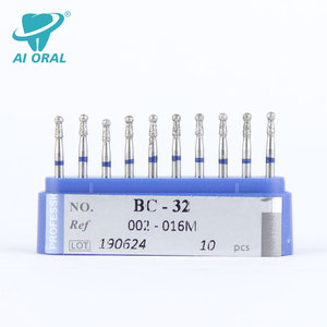 เครื่องขัดฟันไฟฟ้าก้านสแตนเลส1.6มม. เคลือบเพชร10ชิ้น/กล่องสำหรับคลินิกทันตกรรม - Product Image 6