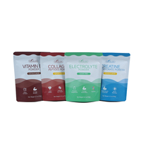 Emballage en plastique de poudre de pochette Ziplock debout en feuille d'aluminium avec impression en couleur personnalisée sac de créatine pour supplément monohydrate