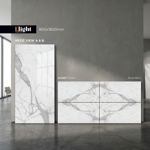 Azulejos de porcelana Stardust Crema de 800x1600 mm con acabado brillante para pisos y paredes, aspecto de mármol crema, 80x160 cm - Product Image 5