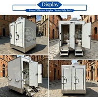 Offre Spéciale : Cabine Sanitaire Portable de Luxe à 2 Postes avec Climatisation, Douche et Lavabo pour Événements Extérieurs, Mariages et Chantiers