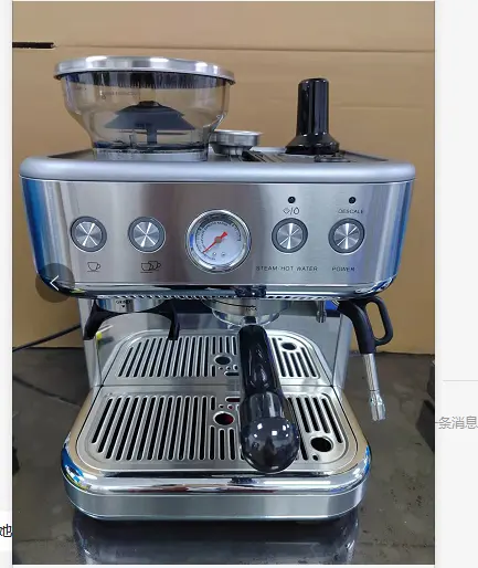 슈퍼 공장 자동 상업 단일 컵 커피 기계 그라인더 스테인레스 스틸 커피 메이커 우유 frother