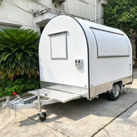 Mini camion de restauration personnalisé pour shawarma, glaces, café, barbecue mobile, bar entièrement équipé, remorque alimentaire ronde, restaurant de tacos et de boissons