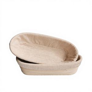 Ensemble complet de paniers de levage en rotin écologique, fabriqués à la main, pour la fermentation du pain, destiné aux restaurants - Fourniture directe usine - Product Image 1