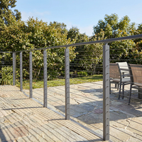 Prix de gros : Balustrade en PVC et acier inoxydable avec trous biseautés à 30 degrés pour extérieur, centre commercial, poteau d'escalier, terrasse et câble