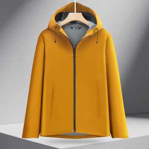 Chaqueta Impermeable con Capucha, Cortavientos, Unisex, para Trabajo al Aire Libre en Invierno, con Forro Interior, Color Sólido en Contraste, GJ12-M8 - Product Image 3