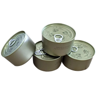 Vente en gros petite boîte ronde de conserve pour aliments humides pour animaux de compagnie nourriture pour chien nourriture pour chat huile poisson thon emballage boîtes vides en aluminium