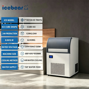 Máquina de Hielo en Cubos Lista para Enviar, 120 kg/24 h, Control Digital Inteligente, Máquina Comercial para Cafetería, Bar - Product Image 4