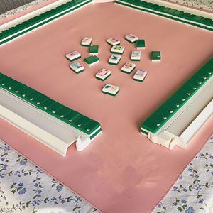 Tapis de jeu de Mahjong coloré, tapis de table de jeu réversible en cuir, prêt à être expédié, accessoires de Mahjong - Product Image 3