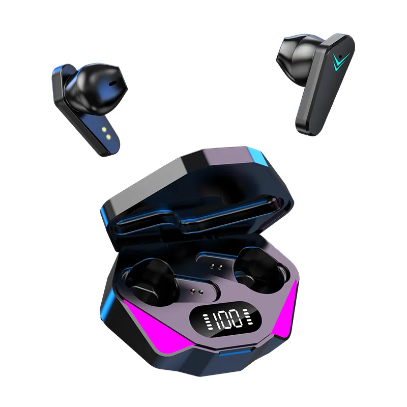 X15 Headset Gaming, Earbud Gaming Nirkabel Bluetooth 5.0 Latensi Rendah TWS Stereo dengan Mikrofon