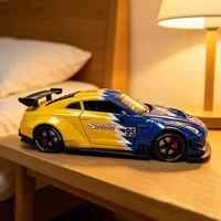 Réveil Voiture Sport GTR Rechargeable USB en Alliage avec LED Son Moteur Brume et Veilleuse