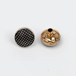 OEM decorative accessories design round bag cloth Zinc alloy cover custom metal button logo snap button press for clothes