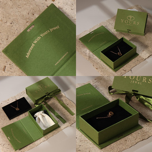 Customized Personalized Ribbon Magnetic Jewelry Box with Rigid Packaging for Jewelry and <b>Watch</b> Packaging - Product Image 2