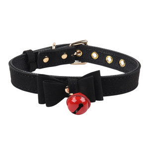 الكبار الجنس SM المنتجات البديلة الرجال والنساء لطيف طوق الرقبة الكلب الرقيق طوق مع جرس - Product Image 1