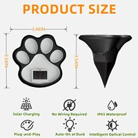 Lampe solaire LED en forme de patte de chien, étanche IP65, décoration de jardin, lumières d'extérieur pour cour