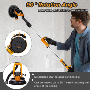 Drywall 880W F7238B with Vacuum Dust Collection 6 Variable Speed Extendable Handle 110-230V for <b>Popcorn</b> Ceiling - Product Image 6