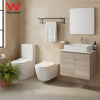 Ensemble Complet de Salle de Bain Luxe Moderne Design Australienne Watermark Pas Cher, Comprenant Meuble-Lavabo, Vasque et Toilette Deux Pièces WC