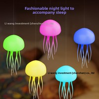 Lámpara de Medusas Inteligente con Control por Voz, Luz de Ambiente Levitante, Luz Nocturna Creativa, Dinámica, Sensible al Tacto, con Degradado Vibrante