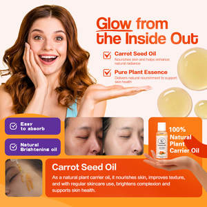 Commercio all'ingrosso puro olio vettore naturale olio di semi di carota per la pelle che illumina idratante sbiancamento rassodante fare prodotti cosmetici - Product Image 4