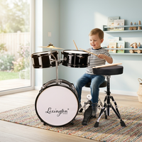 Pédale de grosse caisse DSET-288, batterie pour débutants, ensemble de batterie junior 3 pièces pour enfants