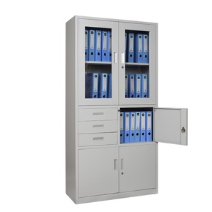 ตู้เก็บเอกสารเหล็กสำนักงานแบบบานเปิดกระจก - Product Image 6