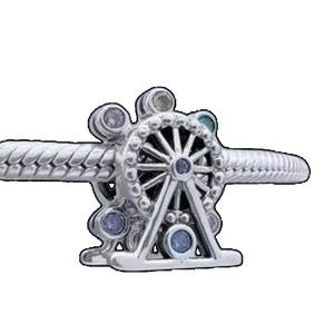 Colgante Pequeño de Lujo DIY para Mujer, de Plata 925 con Circones y Cuentas, con Diseños de Casa de Nieve Roja, Corazón, Flor, Búho y Noria, para Collar y Pulsera - Product Image 5