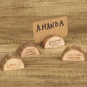 Personalized Wooden <b>Table</b> <b>Number</b> <b>Holders</b> Custom Engraved Name Letters Rustic Style Creative <b>Wedding</b> Tabletop Sign Decorations - Product Image 4