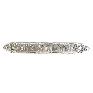 Antique Nautical Door Sign "CAPTAINS QUARTERS " Chrome plated metal crafts wall signs and plats suppliers India