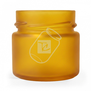 Radiant <b>Orange</b> 100 Ml Wide Mouth Twist Deep Glass Jar 58 Mm For Honey Sauces Custom Design OEM - Product Image 2