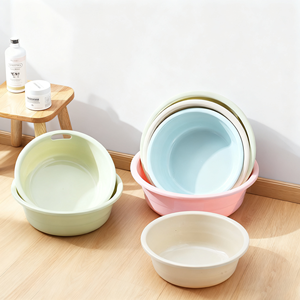 Haogle <span class=keywords><strong>Bassine</strong></span> de lavage ronde en <span class=keywords><strong>plastique</strong></span> pour salle de bain domestique, pour le lavage des vêtements, vente en gros - Product Image 5