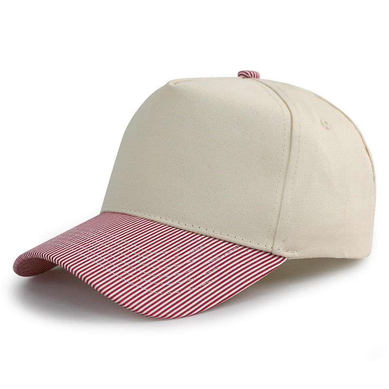 HBA54 High Quality Two Toned Structured Stripe Baseball Hat Blank 5 ...