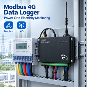 เครื่องบันทึกข้อมูลอุตสาหกรรม 4G Modbus RS485 สำหรับมิเตอร์ Modbus ตรวจสอบระบบไฟฟ้า พร้อมฟังก์ชันนับพัลส์ - Product Image 1