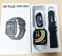 Montre Connectée H9 Version Améliorée H9 Plus, Suivi Fréquence Cardiaque, Oxygène Sanguin, Santé, Sport, Exercice, Étanche, Appels Bluetooth