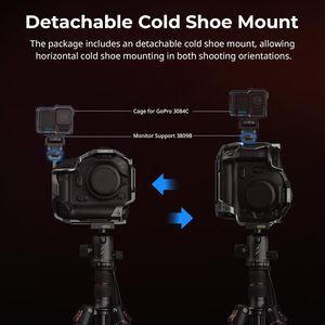 Jaula de protección completa SmallRig 5413 para <span class=keywords><strong>Canon</strong></span> <span class=keywords><strong>R1</strong></span> con soporte de zapata fría desmontable y placas de liberación rápida con orificios ARRI de 1/4"-20 y 3/8"-16 - Product Image 4