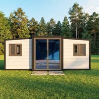Villa conteneur portable de luxe extensible 20-40 pieds, maison préfabriquée mobile 2-3 chambres, hôtel, bureau, appartement, supermarché