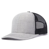 Gorra de malla vintage de estilo 112 de 6 paneles personalizada para hombre, sombrero de conductor de camión de PVC con logotipo bordado de parche deportivo de pesca impreso