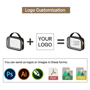 Bolsa de Maquillaje Portátil que Ahorra Espacio con Asa Superior de PVC Transparente para Viajes en <span class=keywords><strong>Crucero</strong></span> y Clasificación de Compartimentos de Equipaje - Product Image 4