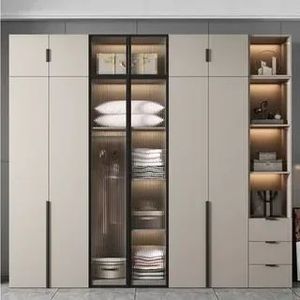 Armadio Pieghevole in Legno dal Design Francese Moderno, Porte in MDF, Arredamento Portatile e Regolabile per Camera da Letto, Ampia Capacità di Stoccaggio - Product Image 3