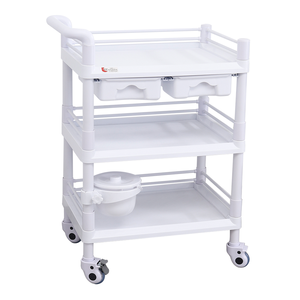 <span class=keywords><strong>Chariot</strong></span> <span class=keywords><strong>médical</strong></span> léger en plastique <span class=keywords><strong>avec</strong></span> tiroirs et roues, prix de gros usine, pour hôpital - Product Image 1