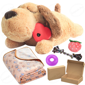 5 in 1 nuovo cucciolo accompagnano Kit di avviamento per alleviare l'ansia del battito cardiaco giocattoli di peluche cucciolo che masticano coperta morbida giocattolo - Product Image 1