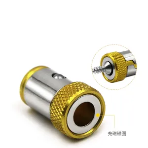 3PC Metal Mini Bit Magnetizer Ring Screw Drive Catcher Holder Screwdriver Bit Magnetic Booster for 1/4 Inch Shank Screwdriver